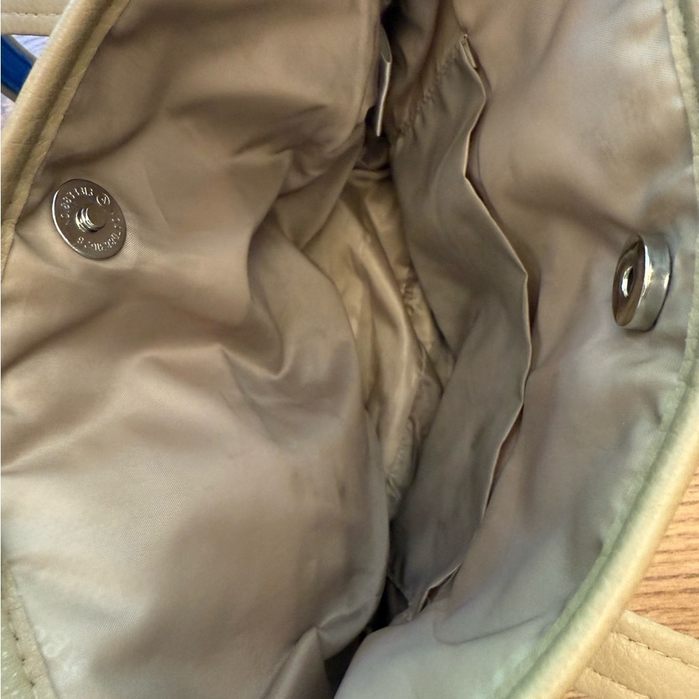 Longaberger Blue and Tan Tote with Nautical Stripes - Picture 5 of 7